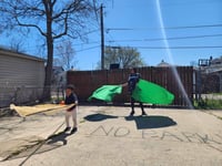 Image 3 of Priesthood worship flags - Praise(green) Child