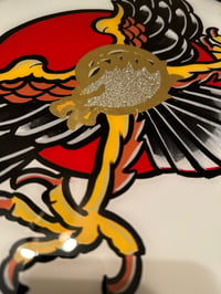 Image 2 of Traditional Eagle Golden American Eagle | 24ct Gold On Glass