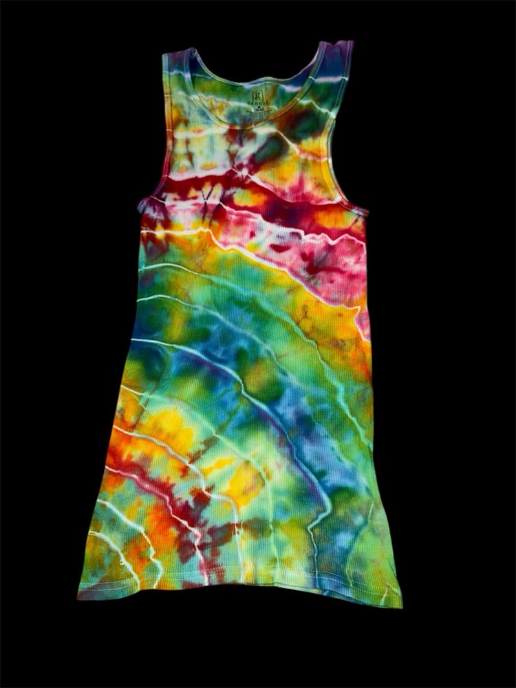 Image of (M) Rainbow Rays Men’s Fitted Tank Too 