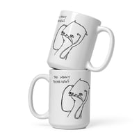 Image 1 of White glossy mug THINKINGS