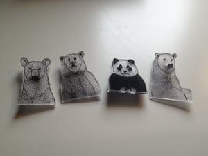 Image of BEAR BADGES. 1 PACK AVAILABLE ONLY!
