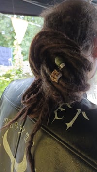 Image 3 of Textured Roe buck deer antler dreadlock bead