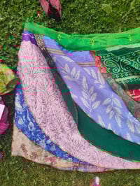 Image 5 of Wrap petal skirt 8-18 uk green waistband