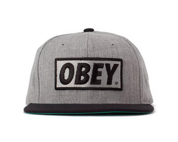 grey obey hat