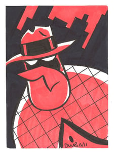Image of The Checkered Man Sketch Card