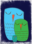 Image of We 3 Owls Goodnight Nursery Art Print