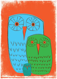 Image 1 of We 3 Owls Good Morning Nursery Art Print 