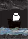 Ghost Ship By Night Art Print