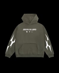 Jesus is Lord Hoodie Beluga Charcoal 