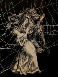 Image 3 of 1800s Gustave Dore Spiders - with real preserved webs -B