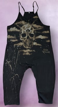 Image 1 of “THIRD EYE” BLEACH PAINTED BAGGY JOGGER SIZE LARGE