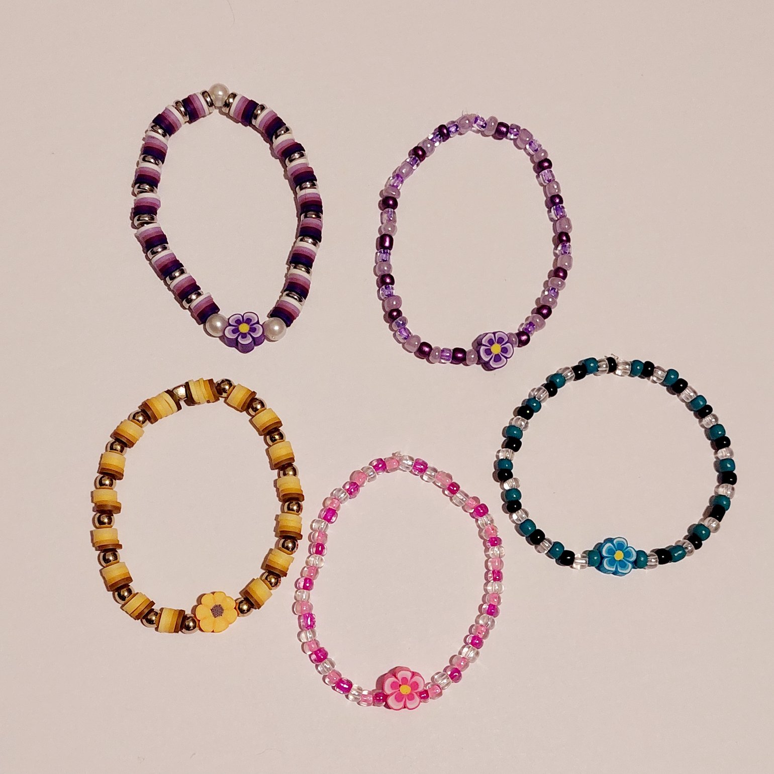 Image of Bead flower bracelet