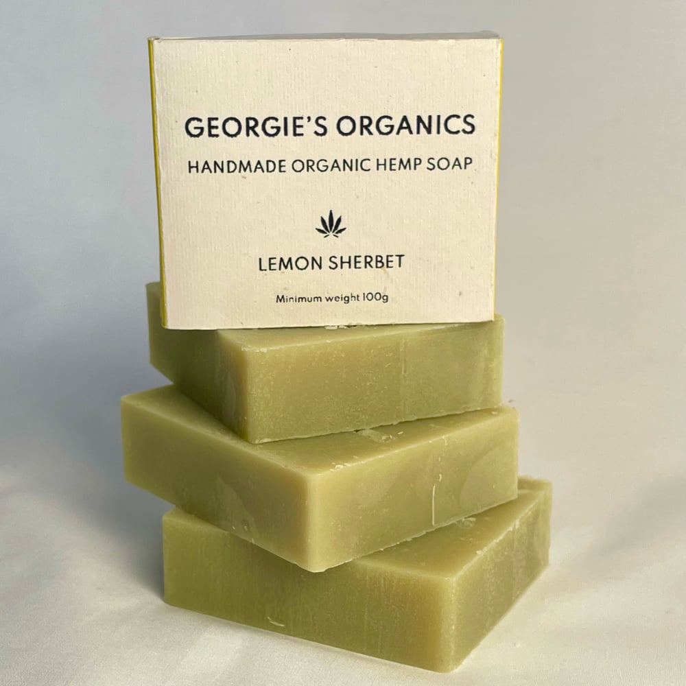 Image of Lemon sherbet handmade organic hemp soap