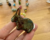 Image 4 of Sweet Brown Rabbit Ceramic Figurine - Free Shipping in Contiguous US