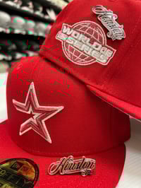 Image 4 of New Era 59Fifty Red WS05 with Houston 🤘pin included 