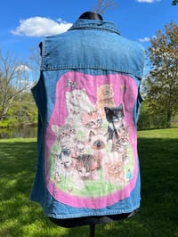 Image 3 of XL Kitten Vest Button Down