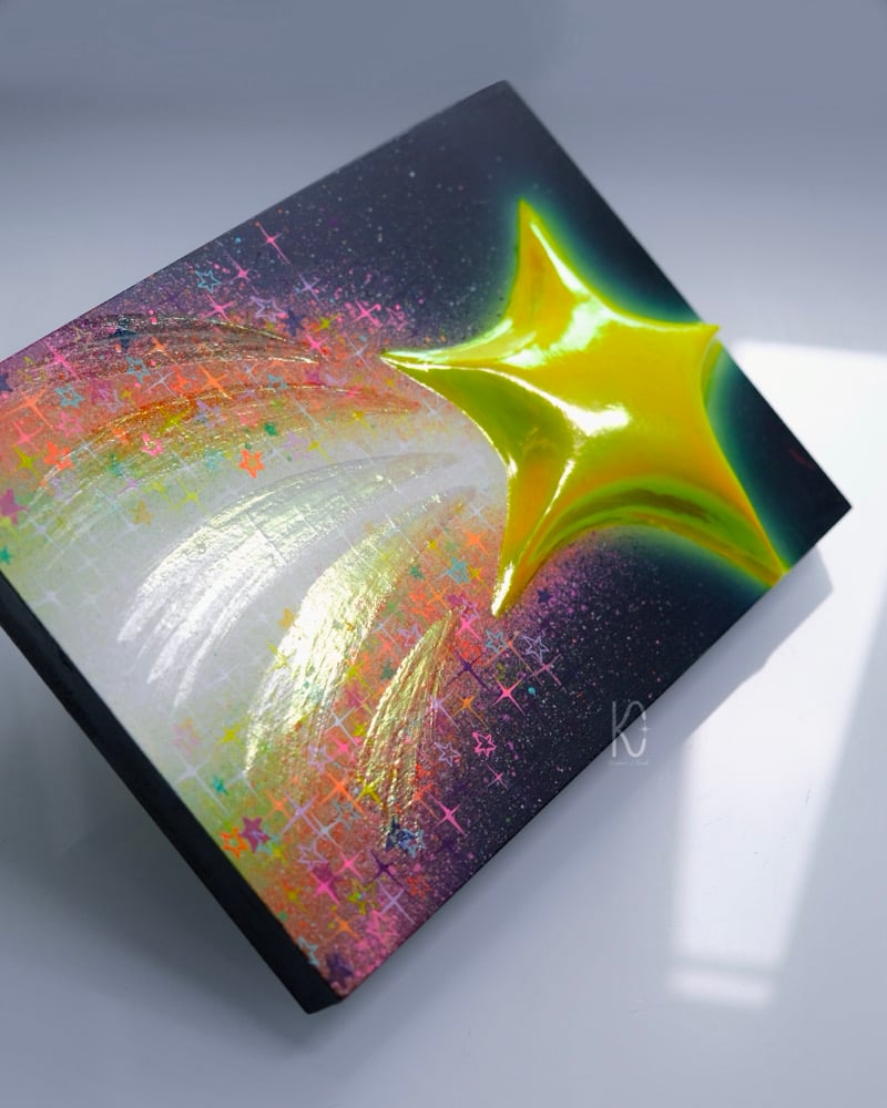 Image of MAKE A WISH ✧ Original 3D Mixed Media Painting