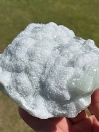 Image 8 of Green Cubic Fluorite On Druzy White Quartz Specimen #2318