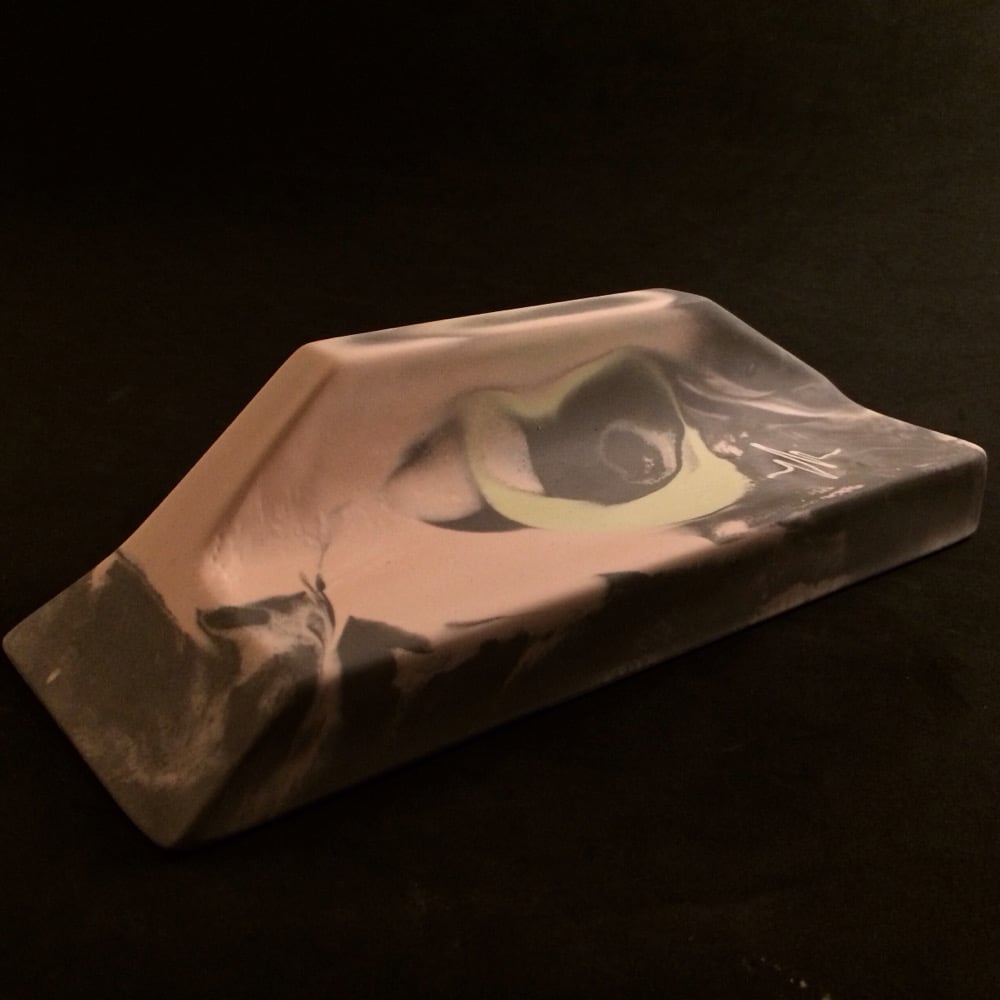 Image of Wired Ramps Slope'd Barrier Ledge (Dark Grey, Green and Pink)