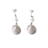Sterling Silver and Freshwater Pearl Shell Studs