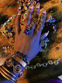 Image 3 of Crystal X Copper Rings