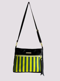 Image 3 of Green stripes crossbody