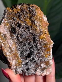 Image 3 of STALACTITE SUGAR DRUZY CHALCEDONY X MANGANESE -MOROCCO- I