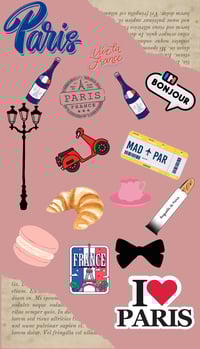 Image 1 of Paris Sticker Sheet 