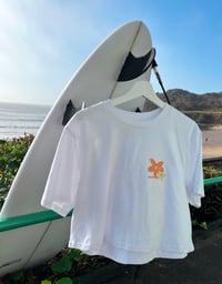 Image 1 of Women’s White ‘Consider the wild flowers’ Tee 