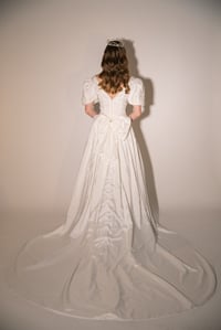 Image 3 of 1980s Satin Princess Gown