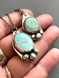 Image 5 of sterling silver Royston turquoise necklace