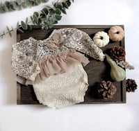 Image 1 of Newborn bodysuit for photo shoots | Lara | beige