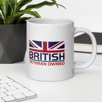 Image 1 of British Veteran Owned White glossy mug