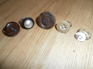 Image of Handmade Button Rings. 2 for £4