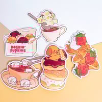 Image 1 of Sweet Breakfast Pup Stickers