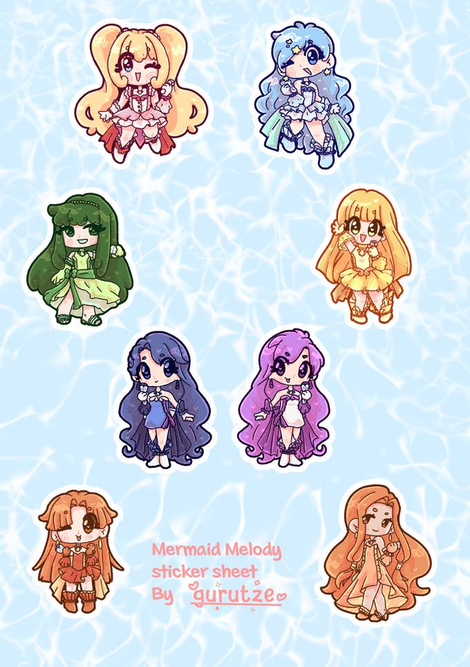 Image of Mermaid Melody singer charms [PRE-ORDER]