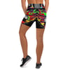 BOSSFITTED Black and Colorful Logo AOP Yoga Shorts