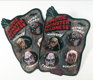 Image of B-Movie Monster Madness 4 Button Pack