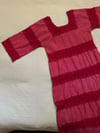 early 70s Mexican cotton and crochet maxi dress 