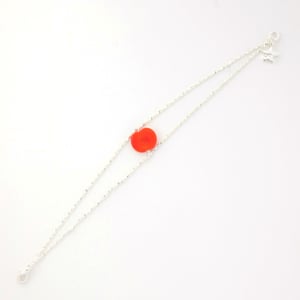 Image of Gourmette double 1 Pastille Argent