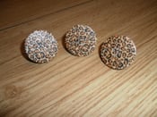 Image of Handmade Leopard Print Button Ring
