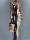 Stripe Tight Spaghetti Strap Dress