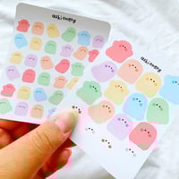 Image 3 of Blob ghosts large stickers