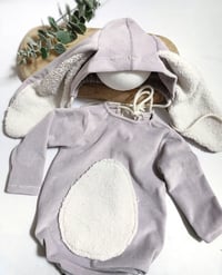 Image 2 of Photoshooting sitter set | Gray Bunny | size 12 months | sitter | easter
