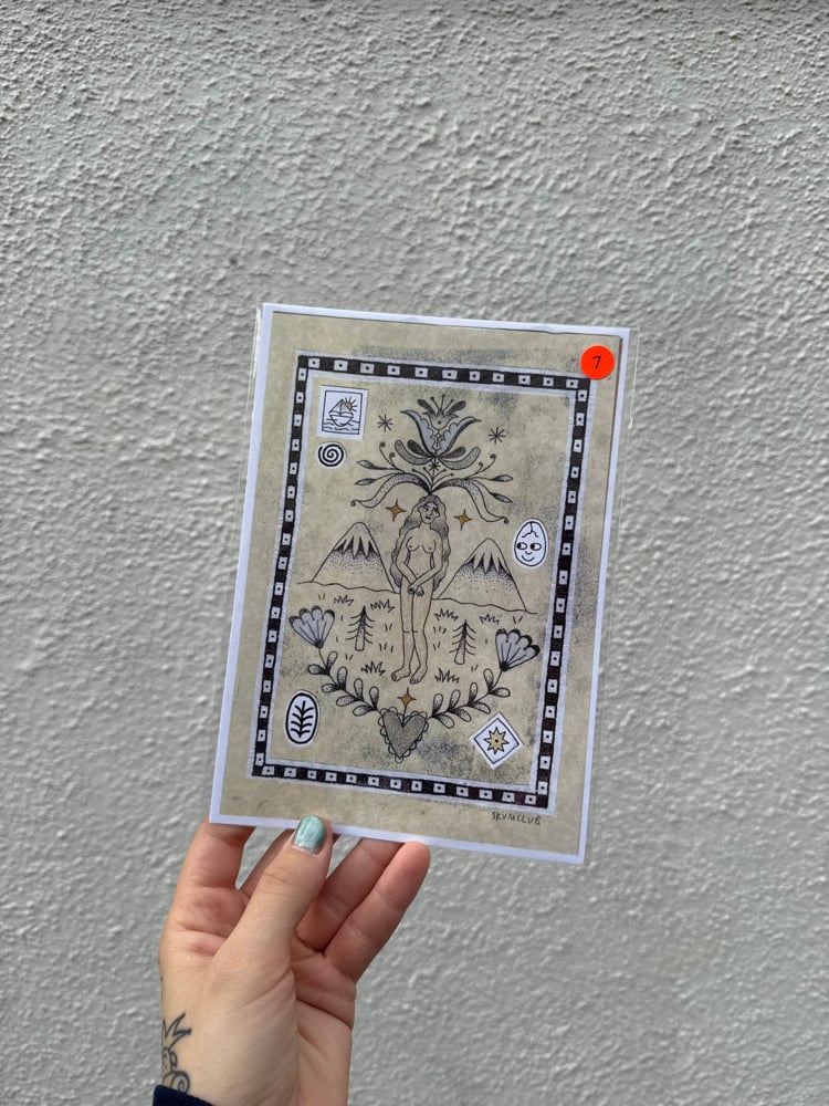 Image of monoprint lady 