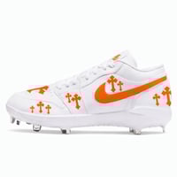 Men’s Air Jordan 1 Low “CHROME” Cleats Orange 