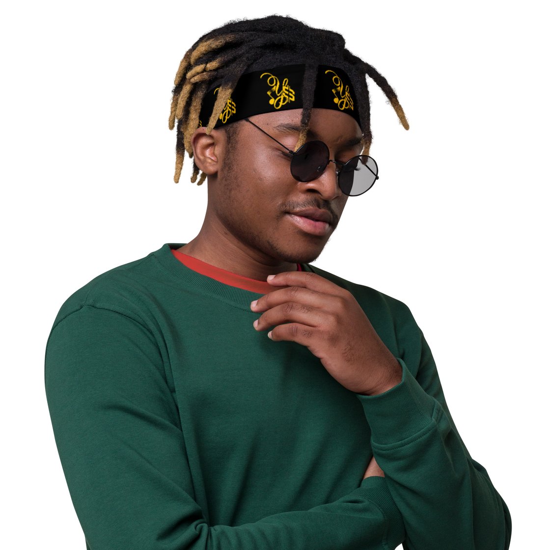 Image of YStress Exclusive Gold and Black Headband (3)