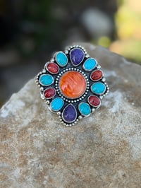 Image 2 of Large Colorful Statment Ring