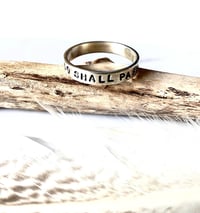 Image 4 of Handmade This Too Shall Pass Sterling Silver Stacking Ring 925