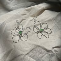 Image 1 of GREEN BLOOM EARRINGS